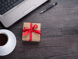 Present near laptop